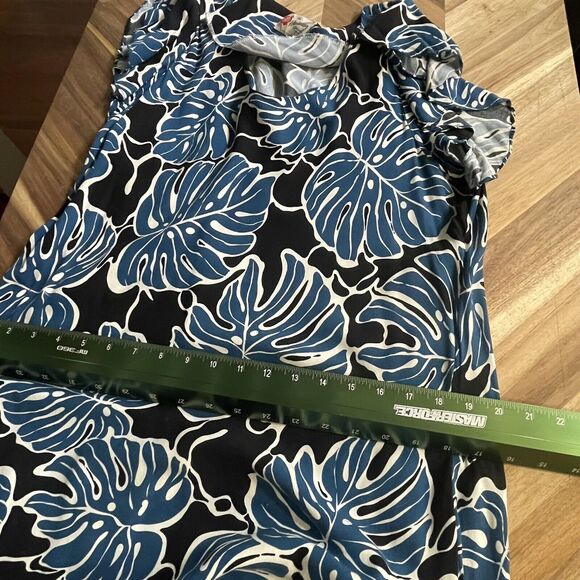 Hilo Hattie Hawaiian Dress Maxi Tropical Floral Print Viscose USA Made XL - Picture 5 of 8
